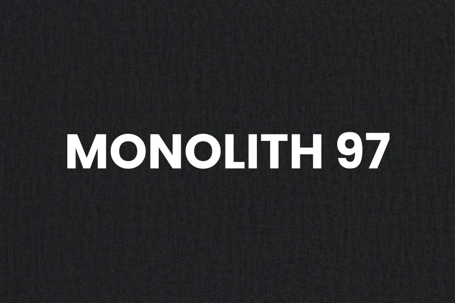 Detailansicht der Stoffstruktur Monolith 97 in Anthrazit für hochwertige Polstermöbel.