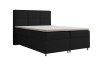 Schwarzes Boxspringbett Kronos 34 mit Topper vor weißem Hintergrund