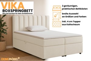 VIKA Boxspringbett mit Bettkasten Deine Möbel