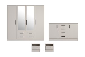 Schlafzimmer-Set SAM B 4-teilig in Cashmere