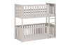 Grey children's bunk bed with high all-round fall protection for maximum safety in the children's room.