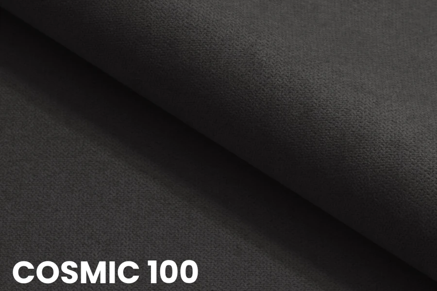 Nahaufnahme Stoff Cosmic 100 in Anthrazit für Boxspringbetten.