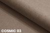 Nahaufnahme Polsterstoff Cosmic 03 in Braun für Boxspringbetten.