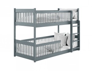 CHARM 90x200 Aschgrau Etagenbett inkl. Lattenrost Deine Möbel