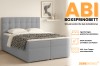 Productkenmerken ABI boxspringbed: bedbakken, topper en ruime keuze aan kleuren en maten.