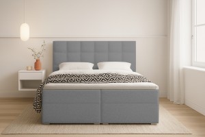 ABI Boxspringbett Boxbett Polsterbett mit Bettkasten Boucle Deine Moebel