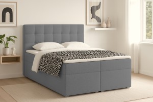 ABI Boxspringbett Boxbett Polsterbett mit Bettkasten Boucle Deine Moebel