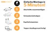 Einfache Montageanleitung für das Boxspringbett in 4 Schritten für 2 Personen.