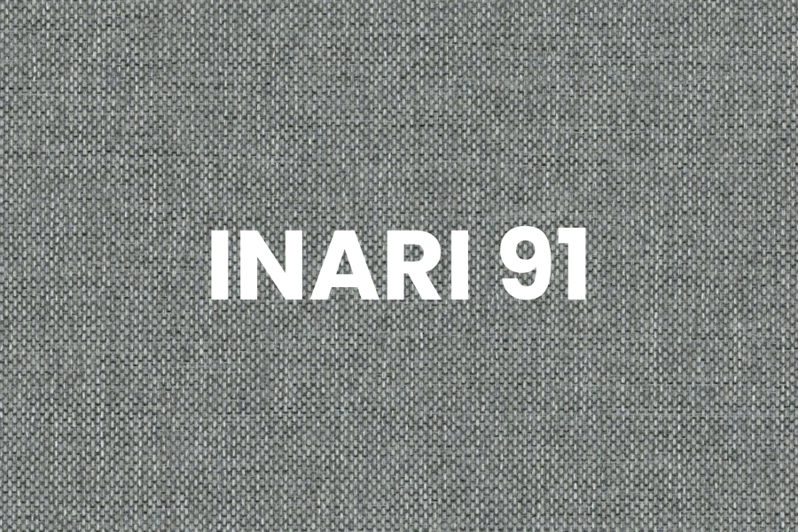 Stoffmuster Inari 91 in Mittelgrau, hochwertige Webstruktur für Möbelbezüge.