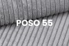 Stoffmuster Poso 55 in Grau: Hochwertiger Cord-Bezug für moderne Polstermöbel und Betten.