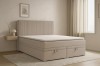 Beige Daga boxspringbed in een lichte, modern ingerichte slaapkamer