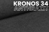 Stoffmuster Kronos 34 Anthrazit, hochwertiger Bezugsstoff für Möbel.