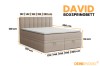 Abmessungen Boxspringbett David: Übersicht der verfügbaren Größen und Betthöhen.