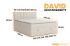 Abmessungen und verfügbare Größen des Boxspringbetts David
