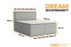 Technische Zeichnung mit Maßen für das Boxspringbett Modell Dream.