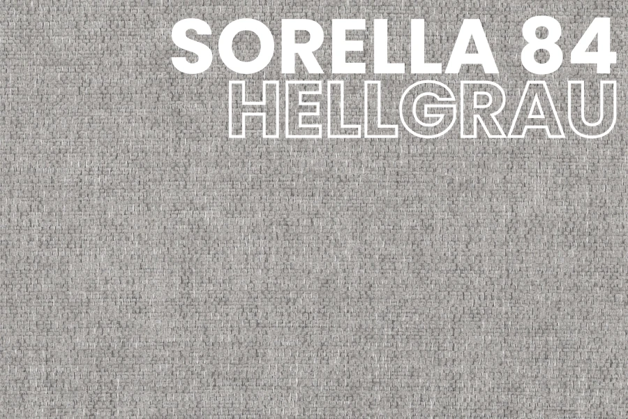 Detailaufnahme der Stoffstruktur Sorella 84 in der Farbe Hellgrau.