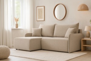 MIREA Ecksofa Wohnlandschaft mit Schlaffunktion Deine Möbel