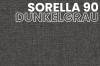 Stoffmuster Sorella 90 Dunkelgrau: Detailansicht der robusten Webstruktur.