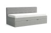 Memo Kindersofa in Grau, minimalistisches Design mit Polsterkopfteil.