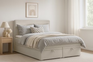 DARO Boxspringbett mit Bettkasten und einer durchgehenden MatratzeDeine Möbel