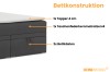 Bedconstructie: 4 cm topper, pocketveringmatras H4 en 2 ruime opbergruimtes in detail.