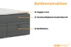 Gedetailleerde bedconstructie van het DARO boxspringbed met H4 matras, topper en opbergruimtes.