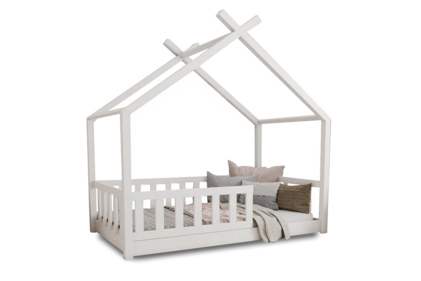 STAR PLUS 120x200 Weiß Bodenbett Hausbett Einzelbett Deine Möbel