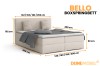 Gedetailleerde maten en afmetingen voor het boxspringbed Bello.