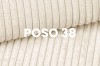 Nahaufnahme des Cord-Stoffes Poso 38 in Beige mit feiner Rippenstruktur.