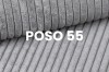 Struktur-Stoff POSO 55 in Grau, Nahaufnahme der Rippen-Textur.