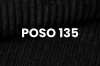 POSO 135 schwarzer Cord-Stoff für Möbel, Detailansicht der Textur.