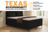 Modern boxspringbed Texas in zwart met twee opbergbakken voor de slaapkamer.