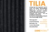 Detailopname van de zwarte Tilia-stof in corduroy-optiek met ribbelstructuur voor meubels.
