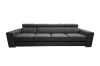 Breites 4-Sitzer Sofa in Anthrazit, freigestellt auf weißem Hintergrund.