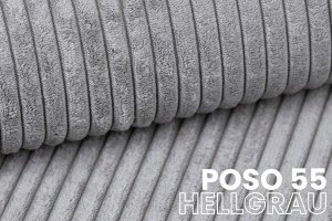 LOFT IV nagelneu fabrikneu 200x200 Poso Hellgrau H3 Boxspringbett Komplettbett Polsterbett Cord-Samt Deine Möbel