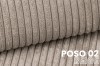 Detailansicht des hochwertigen Cord-Stoffs POSO 02 in Beige für Polstermöbel.