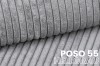 Nahaufnahme Poso 55 Stoff in Hellgrau mit Cord-Struktur.