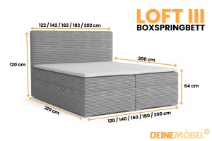 Boxspringbett Komplettbett Polsterbett LOFT III