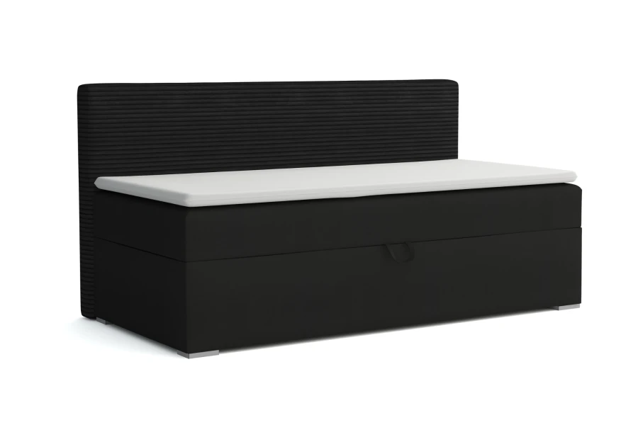MATI Kindersofa in Schwarz mit weißer Liegefläche und modernem Design.