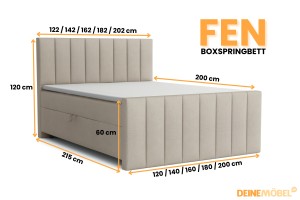 FEN Boxspringbett Komplettbett Polsterbett