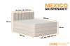Maßangaben und Größen für das Boxspringbett MEXICO: Höhe, Breite und Tiefe im Überblick.