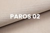 Stoffmuster Paros 02: Detailaufnahme des beigen Webstoffs für Polsterbetten.