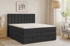 Modernes Boxspringbett in Anthrazit mit Bettkasten und hohem Kopfteil im Schlafzimmer