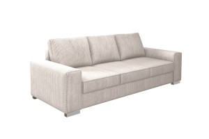 CORD Sofa mit Schlaffunktion Bettkasten 3 -Sitzer Poso-Stoff Cord-Sofa modernes Sofa Schlafsofa Couch Deine Möbel