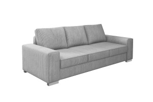 CORD Sofa mit Schlaffunktion Bettkasten 3 -Sitzer Poso-Stoff Cord-Sofa modernes Sofa Schlafsofa Couch Deine Möbel