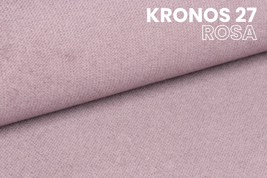 Struktur und Farbe des rosa Kronos 27 Bezugsstoffes in Nahaufnahme.