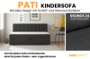 Pati Kindersofa Anthrazit: Stilvolles Design mit Schlaf- und Stauraumfunktion.
