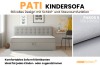 Pati kinderbank in lichtgrijs met bedkast voor kinder- en jeugdkamers.