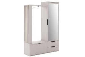 GALLO Flurgarderobe Garderobe Garderoben-Set Spiegel und Schubladen