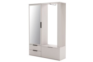 FAMO Flurgarderobe Garderobe Garderoben-Set Spiegel und Schubladen